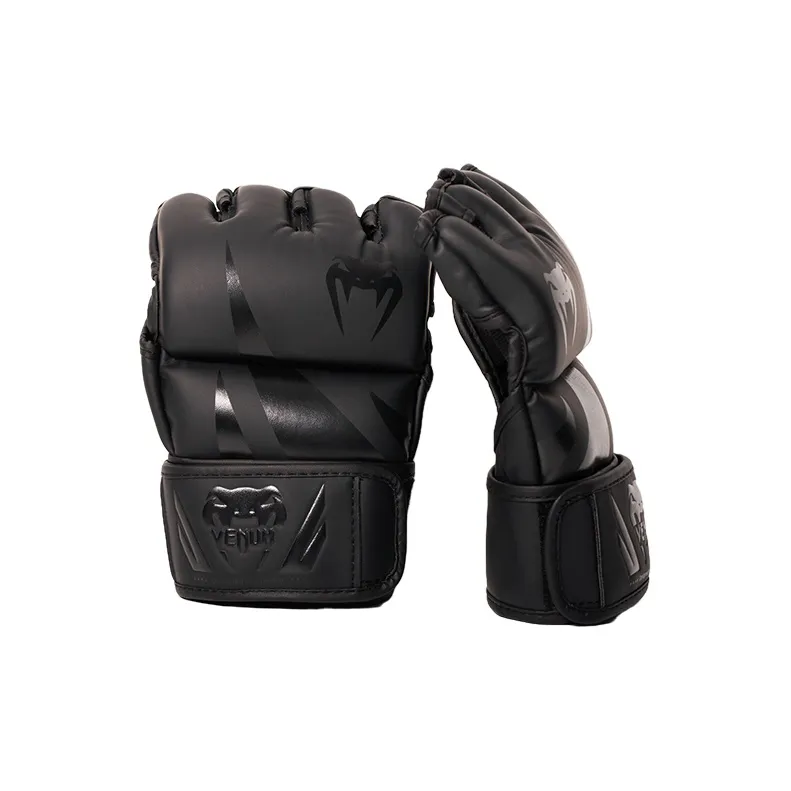 VENUM Venom Challenger MMA Collection Boxing Gloves Unisex Matte Black-0