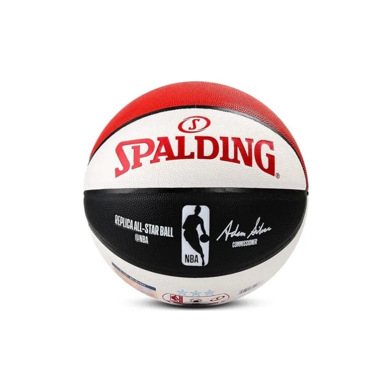SPALDING NBA Star Series PU Basketball Red White Black Size 7 Training Unisex-0