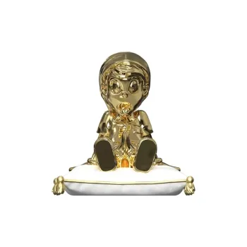 Mighty Jax Pinocchio Sitting Posture Gold Chrome Edition Trendy Figures 21.5cm