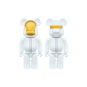 BE@RBRICK Super Alloy Daft Punk Idiot Punk Band Trendy Figures White 200%