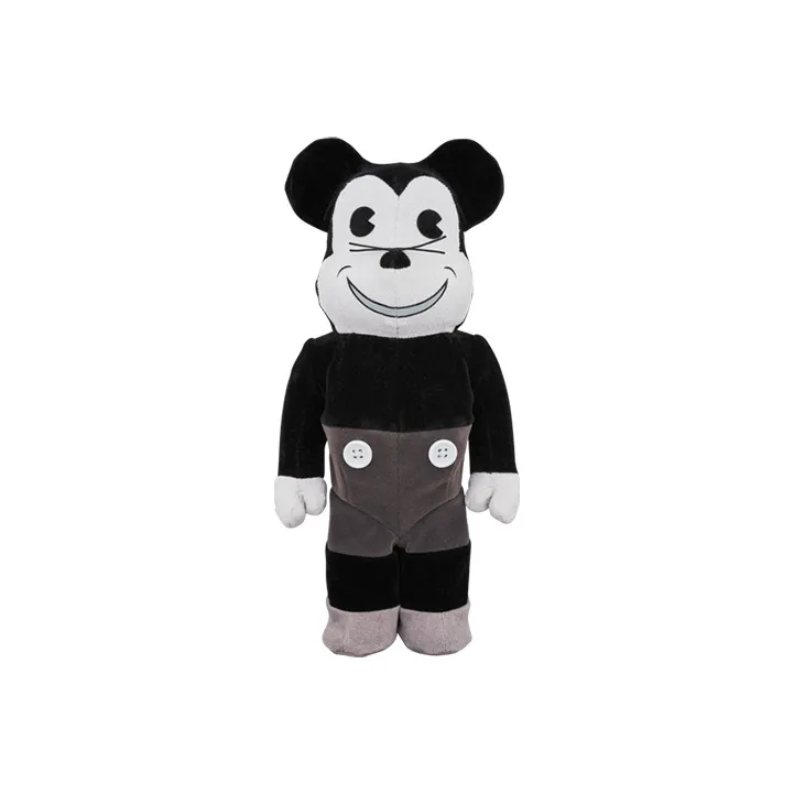 BE@RBRICK Mickey Mouse Mickey Mouse The Iconic Gray Retro Edition. Gray Trendy Figures 7cm/28cm/70cm-3