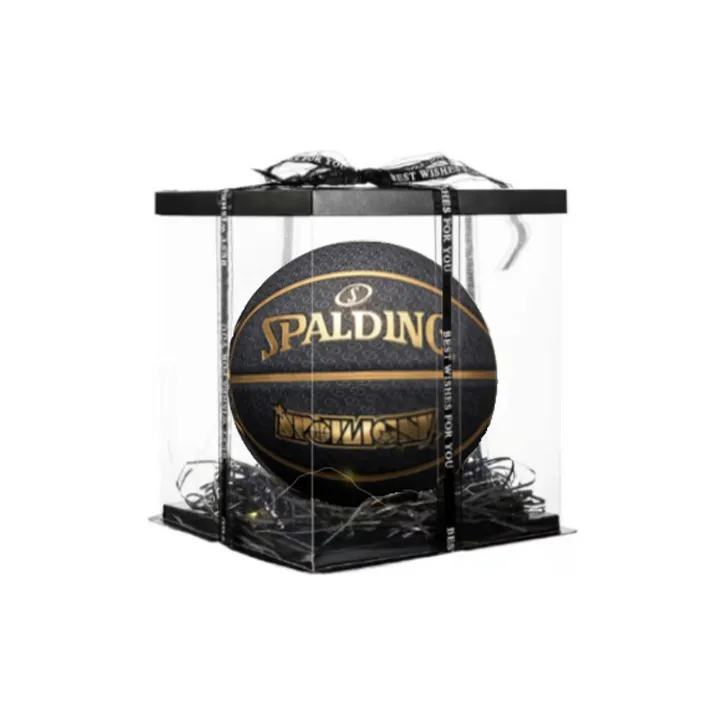 SPALDING Rubber Basketball Black Size 7 Ball Training-1