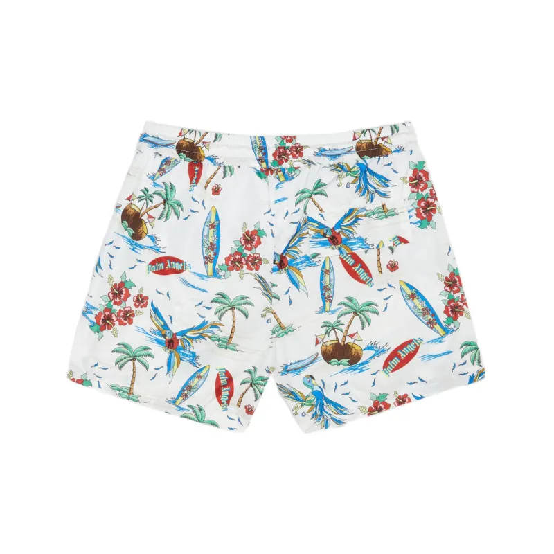 PALM ANGELS Swimming Shorts Kids White-1