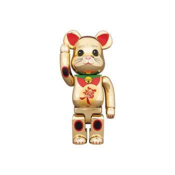 BE@RBRICK Lucky Cat Fortune Enters Gold Plated Trendy Figures