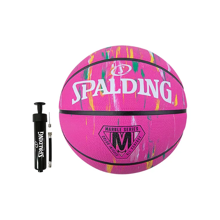 SPALDING Marble print Collection Rubber Basketball Stone Pink Size 7 Training-5