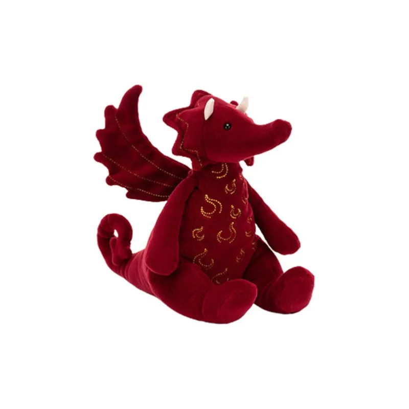 JELLYCAT Mythical Animal Collection Gemstone Red Dragon Dolls Plush Doll 19cm Height-1