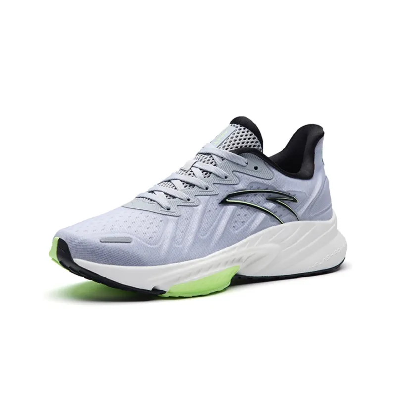 Anta Cushioned Anti-Slip Wear-Resistant Breathable Lightweight Low-Top Running Shoes Men's Gray Black-2