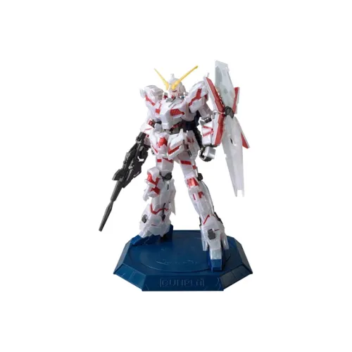BANDAI HG Collection 1/144 Gundam Base Limited Unicorn Gundam Unit 1 Model Kits 13cm Mechanical Shiny Edition