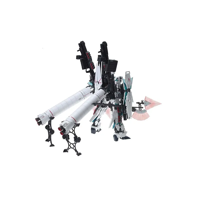 BANDAI MG 1 100 Unicorn Gundam Unit 1 Mobile Suit Gundam Unicorn Full Equipment Card Version 18cm Hobby Model-3