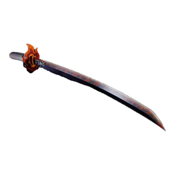 BANDAI Demon Slayer Kimetsu No Yaiba 1 Sunwheel Knife, Cast ABS Kyojuro Rengoku, Breath Of Flame Model Accessories-1