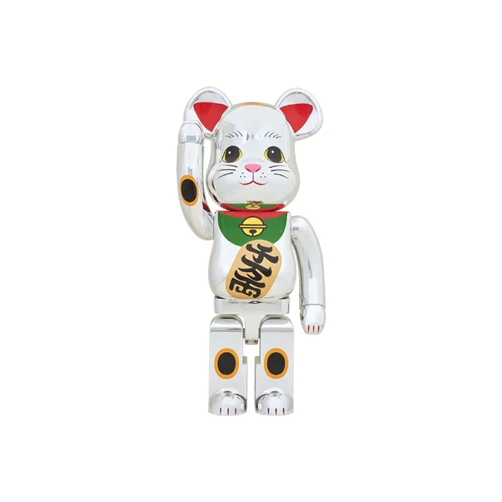Bearbrick Maneki Neko Silver Plating Silver-2