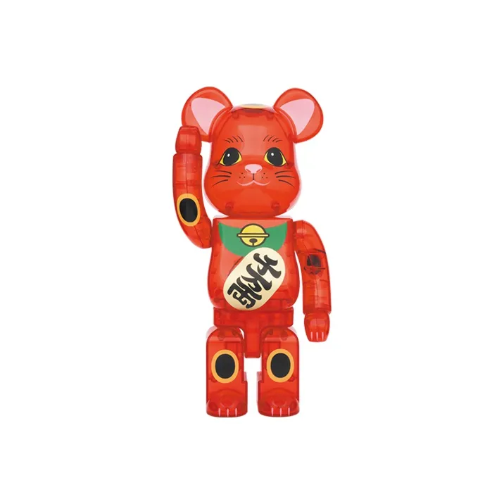 Bearbrick Maneki Neko Plum Transparent Red-4