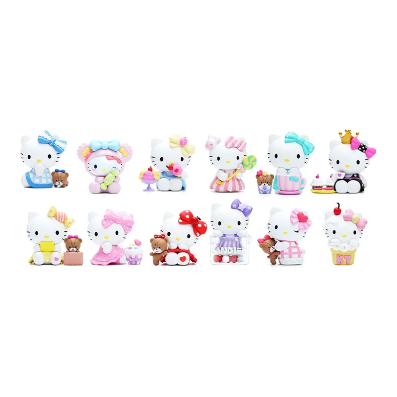 POP MART Hello Kitty Sweet Collection Blind Box Products Single Mystery Box/Full Box 12 Pcs-0
