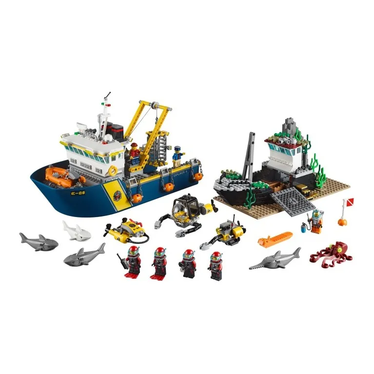 LEGO City Collection Deep Sea Exploration Vessel Building Blocks 601 1000pcs 60095-1