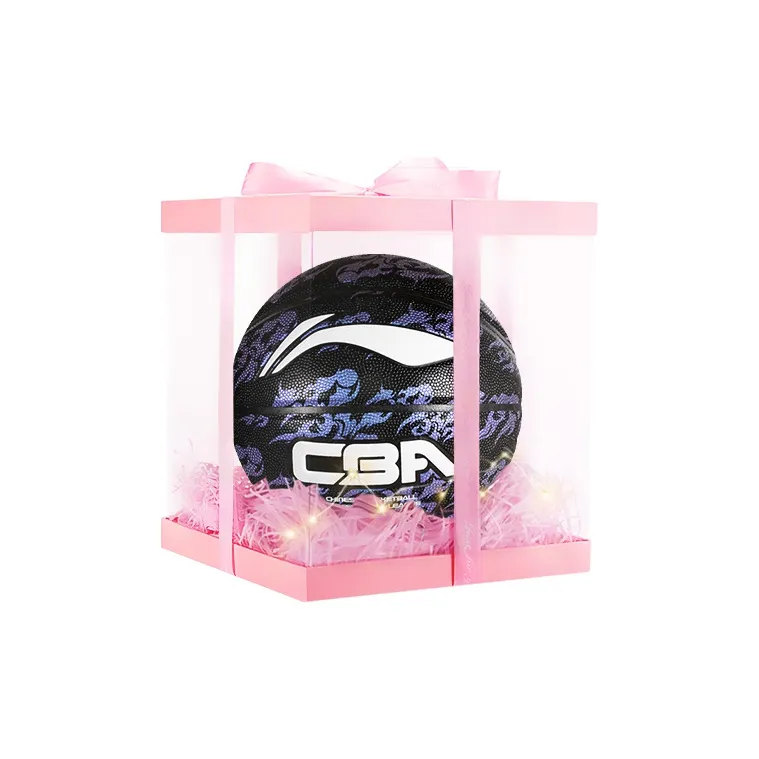 LiNing CBA Collection PU Basketball Purple Size 7 Training Match Unisex-7
