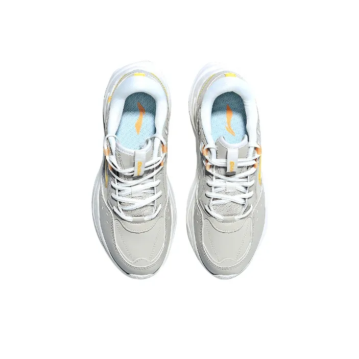 LiNing Cushioning Rebound Low Top Running Shoes Women's Mist Gray-3