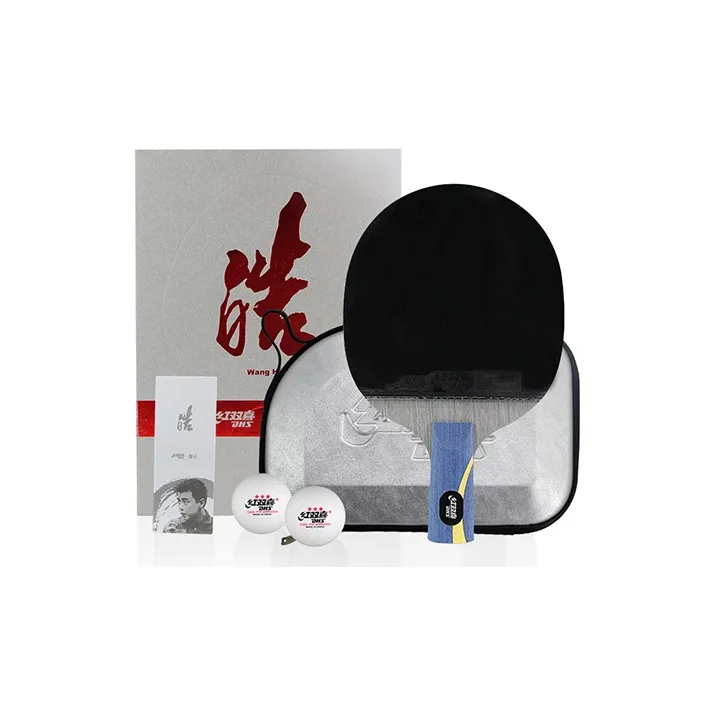DHS Ping Pong Paddles Red/Black Gift Box Set-1