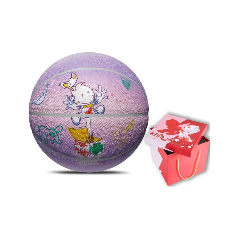 FireMonkey x Kuangmi PU Basketball Pink Purple Size 7 Training Unisex-5