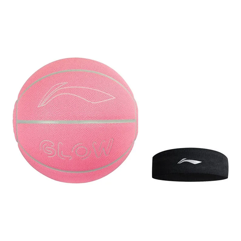 LiNing Badfive PU Basketball Pink Size 7 Glow In The Dark Unisex-16