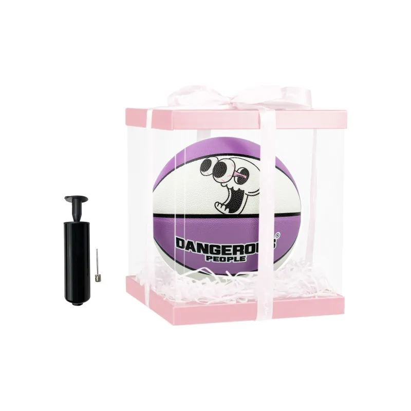 DANGEROUSPEOPLE Cartoon Series PU Basketball Purple White Size 7 Ball Training Unisex-5