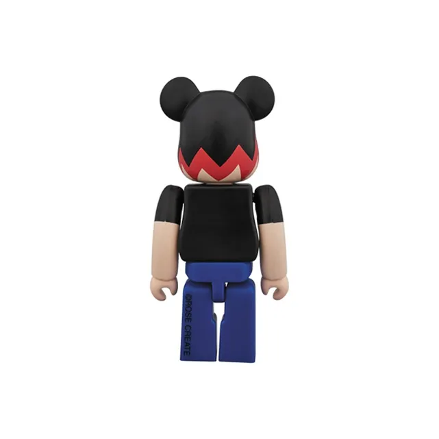 BE@RBRICK THOGO Black Top Blue Bottom Hang Tag Box 100%-1