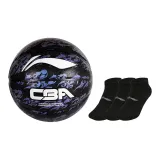Basketball+3 Pack Black Socks