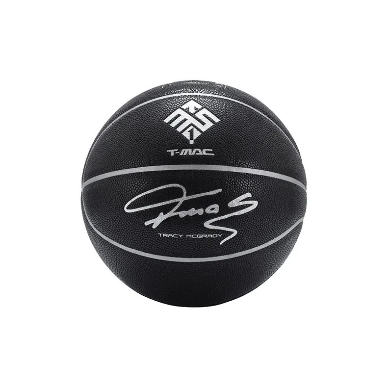 T-Mac Maddie Classic Collection PU Basketball Black Silver Size 7 Training Unisex-0