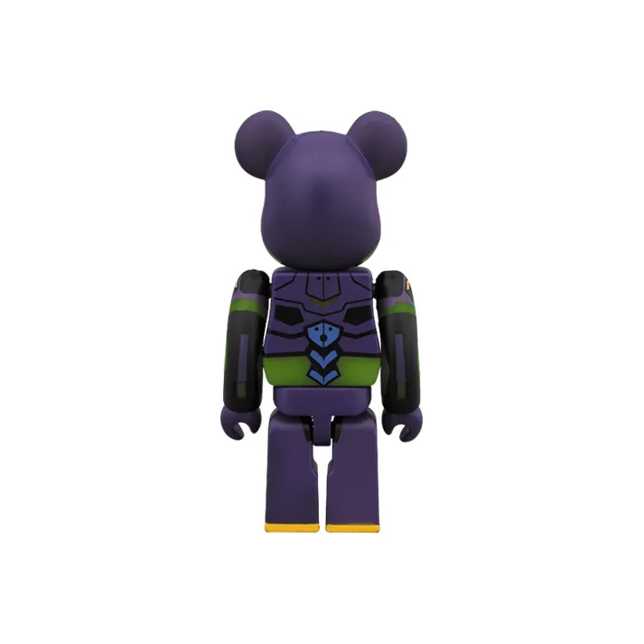 BE@RBRICK Movie Animation Evangelion 01 Nighttime Combat Glow in The Dark Version Hang Tag Box 100%-2