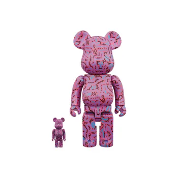 BE@RBRICK Keith Haring 2 Purple