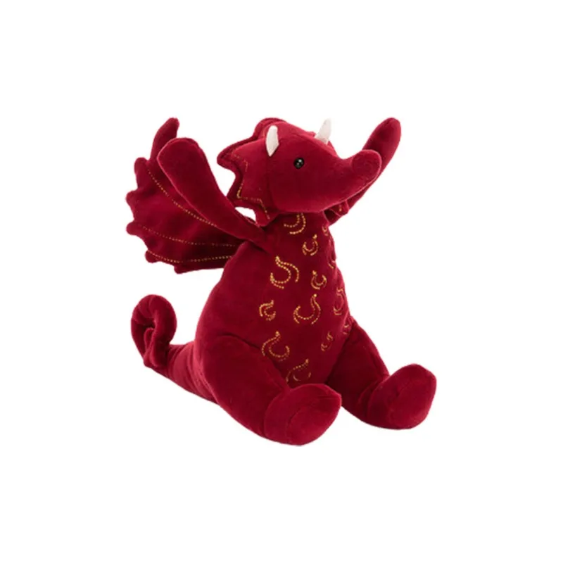 JELLYCAT Mythical Animal Collection Gemstone Red Dragon Dolls Plush Doll 19cm Height-2