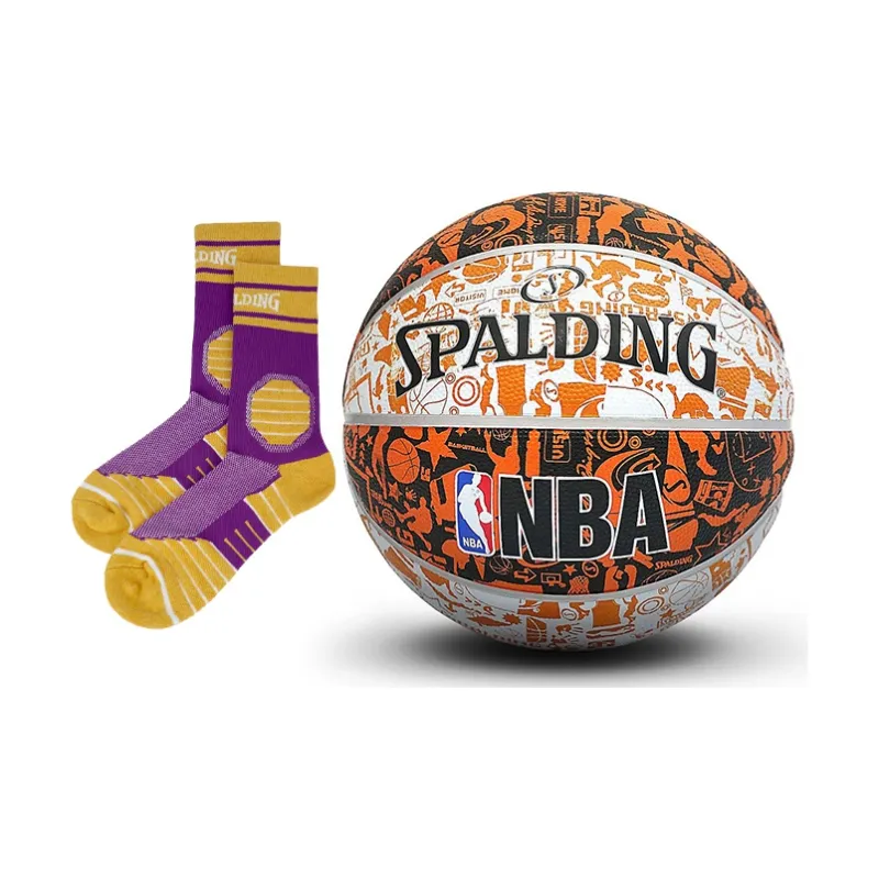SPALDING Trend Series Rubber Basketball Orange Size 7 Training Unisex-8