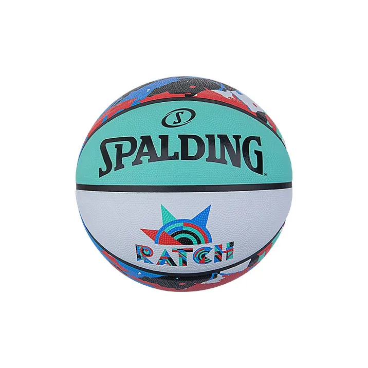 SPALDING Graffiti Rubber Basketball Blue & Multicolor Size 7 Training Unisex-3