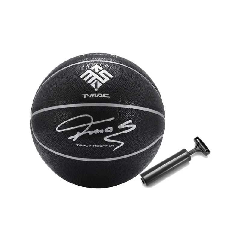 T-Mac Maddie Classic Collection PU Basketball Black Silver Size 7 Training Unisex-9
