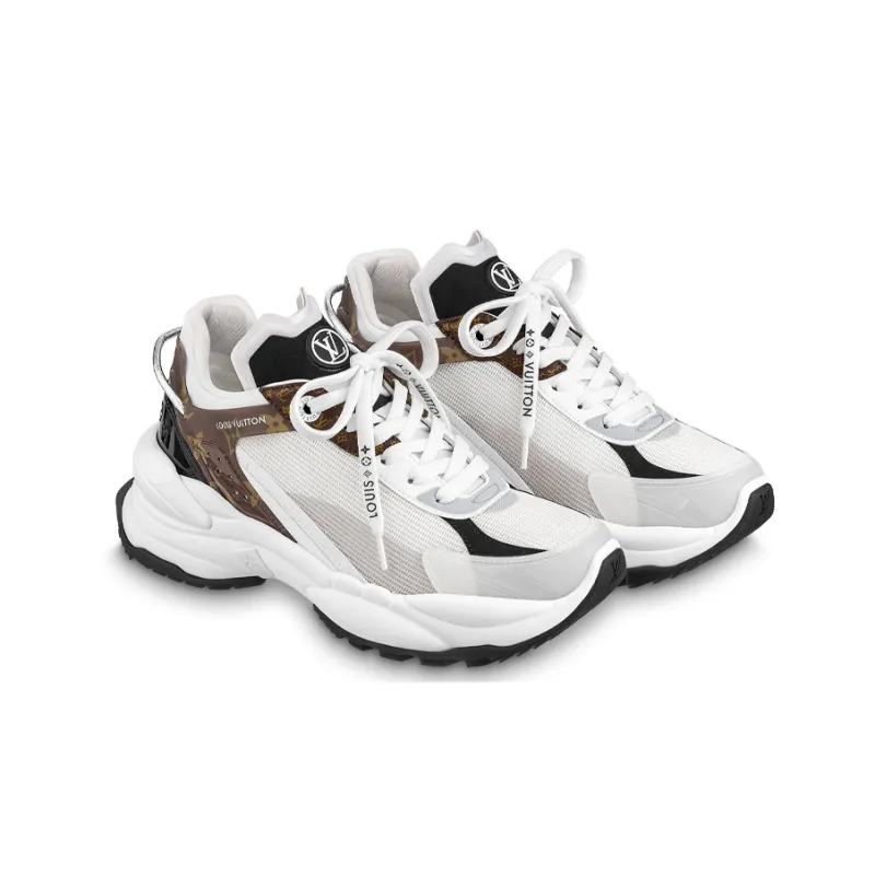 LOUIS VUITTON Run 55 White Monogram Women's-3
