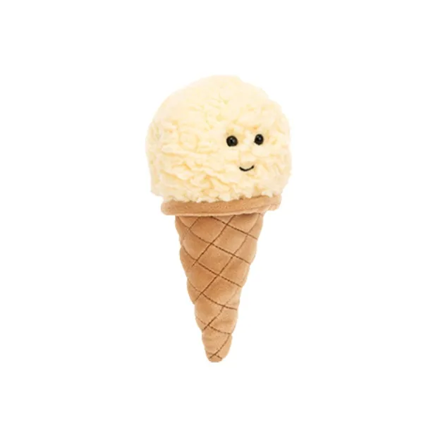 JELLYCAT Fun Food Collection Enchanting Vanilla Ice Cream Dolls Plush Doll 18CM High-1