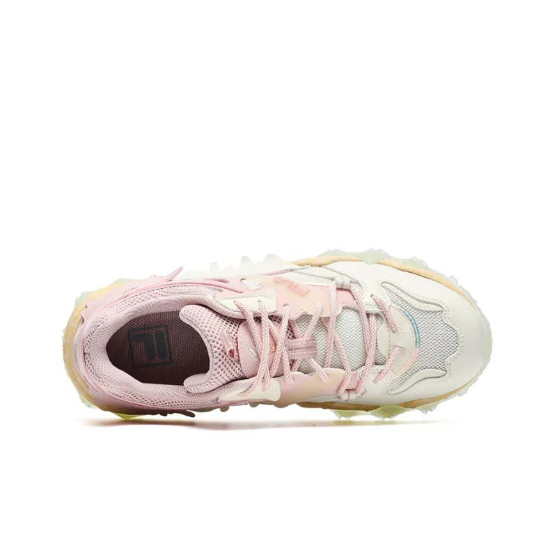 FILA Oakmont Slip Resistant, Abrasion Resistant, Breathable Low Top Casual Shoes Women's White Pink-4