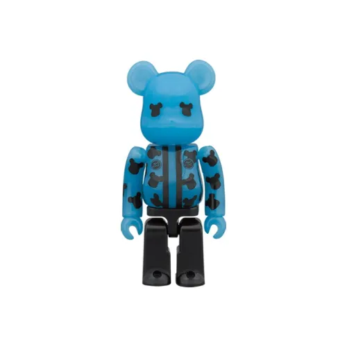 BE@RBRICK Plum Group Blue Glow In The Dark Hang Tag Box 100%