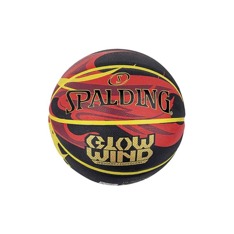 SPALDING Cyclone Series Rubber Basketball Red Yellow Black Size 7 Training Unisex-1