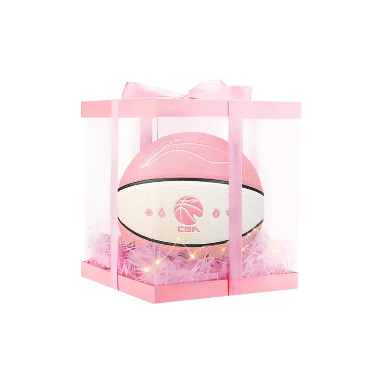 LiNing CBA Collection PU Basketball Pink White Size 7 Training Unisex-6