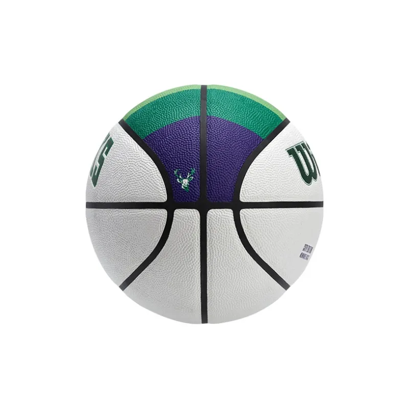 Wilson NBA Series PU Basketball White Green Size 7 Ball Training-3