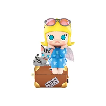POP MART Molly I Really Want To Go Travel. Hang Tag Box 7.5cm