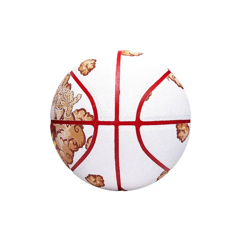 FireMonkey Microfiber Leather Basketball White Size 7 Training Unisex-4