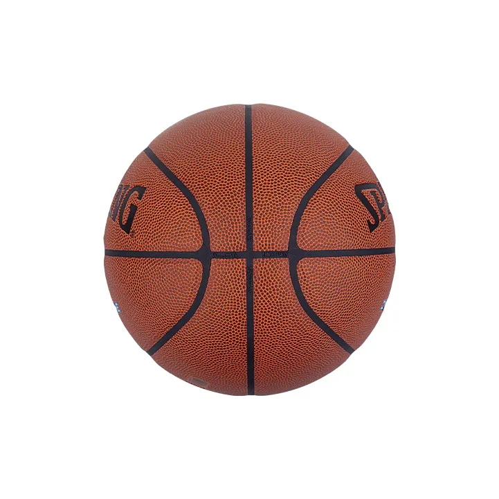 SPALDING Introductory Basketball Series PU Basketball Brown With Blue Text Size 7 Training Unisex-2