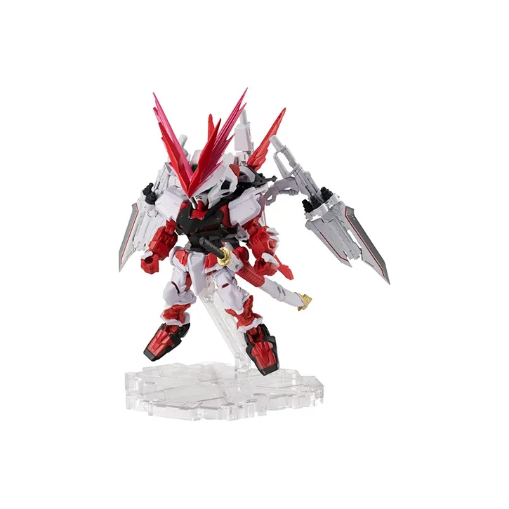 BANDAI Gundam Astray Collection NXEDGE NX STYLE BB Warrior SD Red Heretic Gundam Red Dragon Form 8cm Hobby Model-0