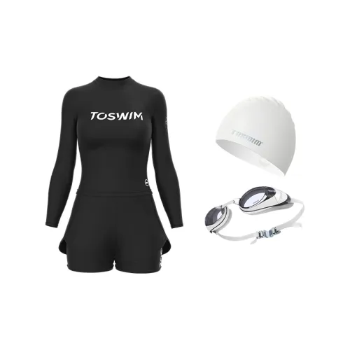 TOSWIM Swimming Sets Polyamide Elastane Hot Spring Swimming Pool Women's S M L XL 2XL 3XL