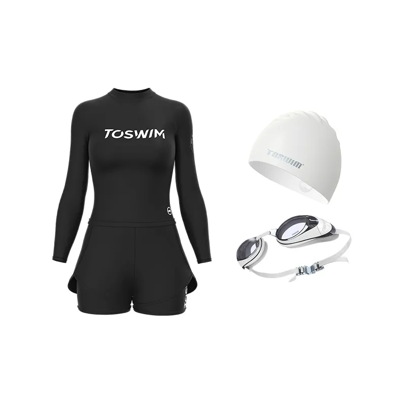 TOSWIM Swimming Sets Polyamide Elastane Hot Spring Swimming Pool Women's S M L XL 2XL 3XL-0