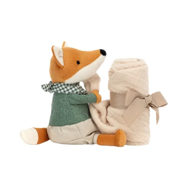JELLYCAT Forest Animal Collection Comfort Cloth Stroll Fox Dolls Plush Doll 14cm Height-3