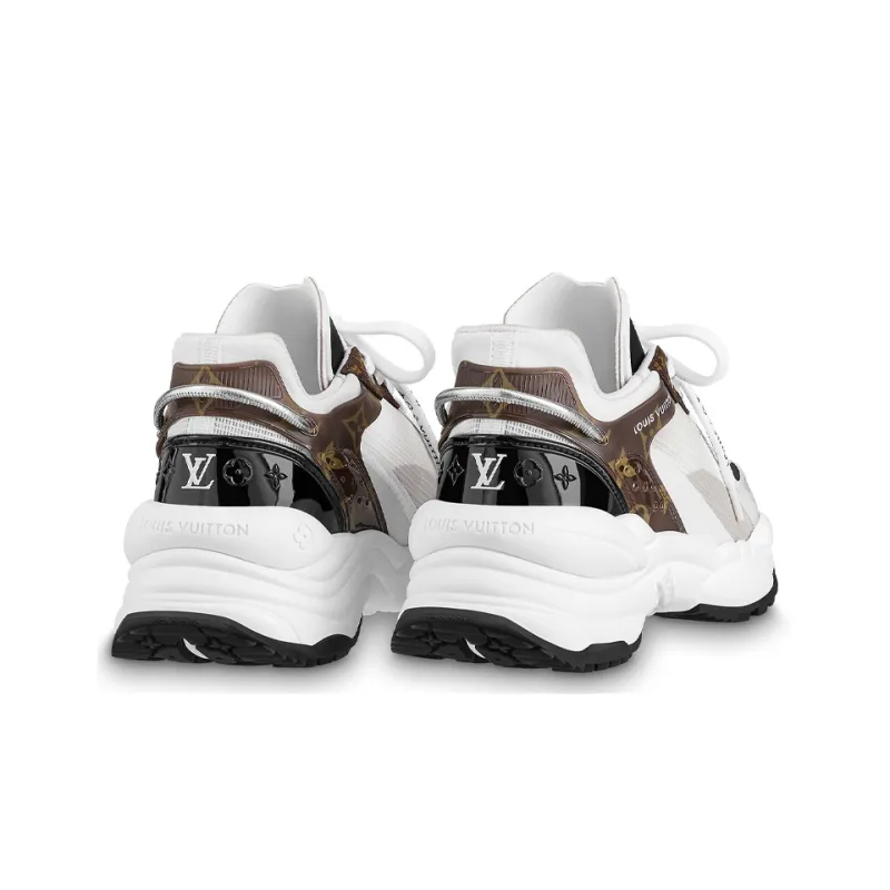 LOUIS VUITTON Run 55 White Monogram Women's-4