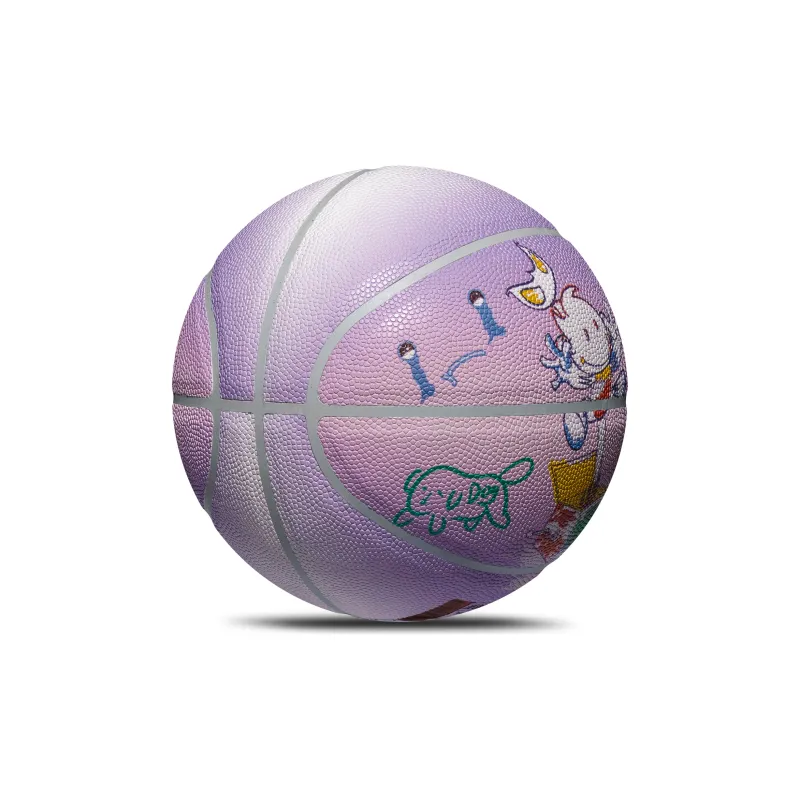 FireMonkey x Kuangmi PU Basketball Pink Purple Size 7 Training Unisex-1