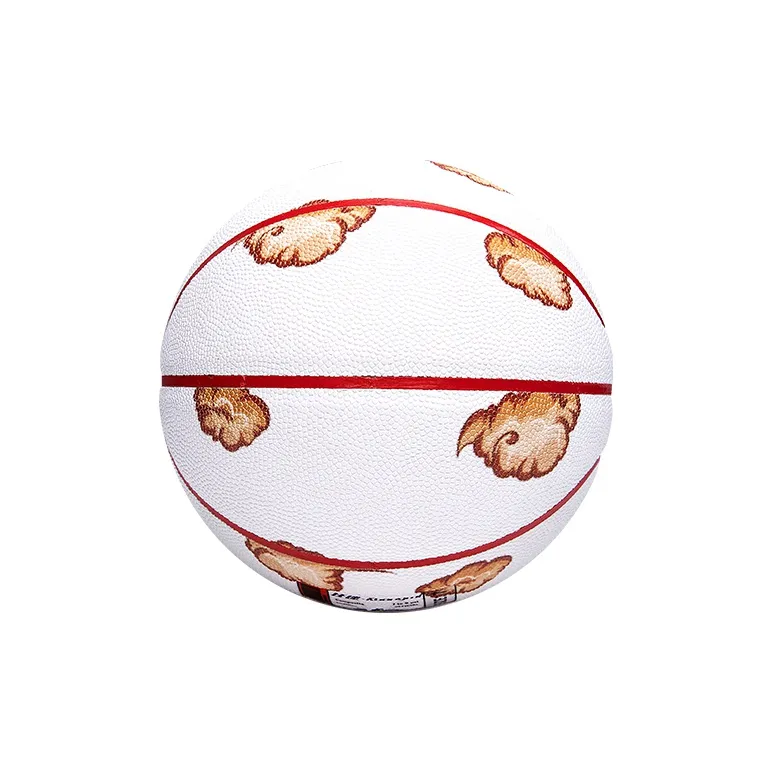 FireMonkey Microfiber Leather Basketball White Size 7 Training Unisex-1